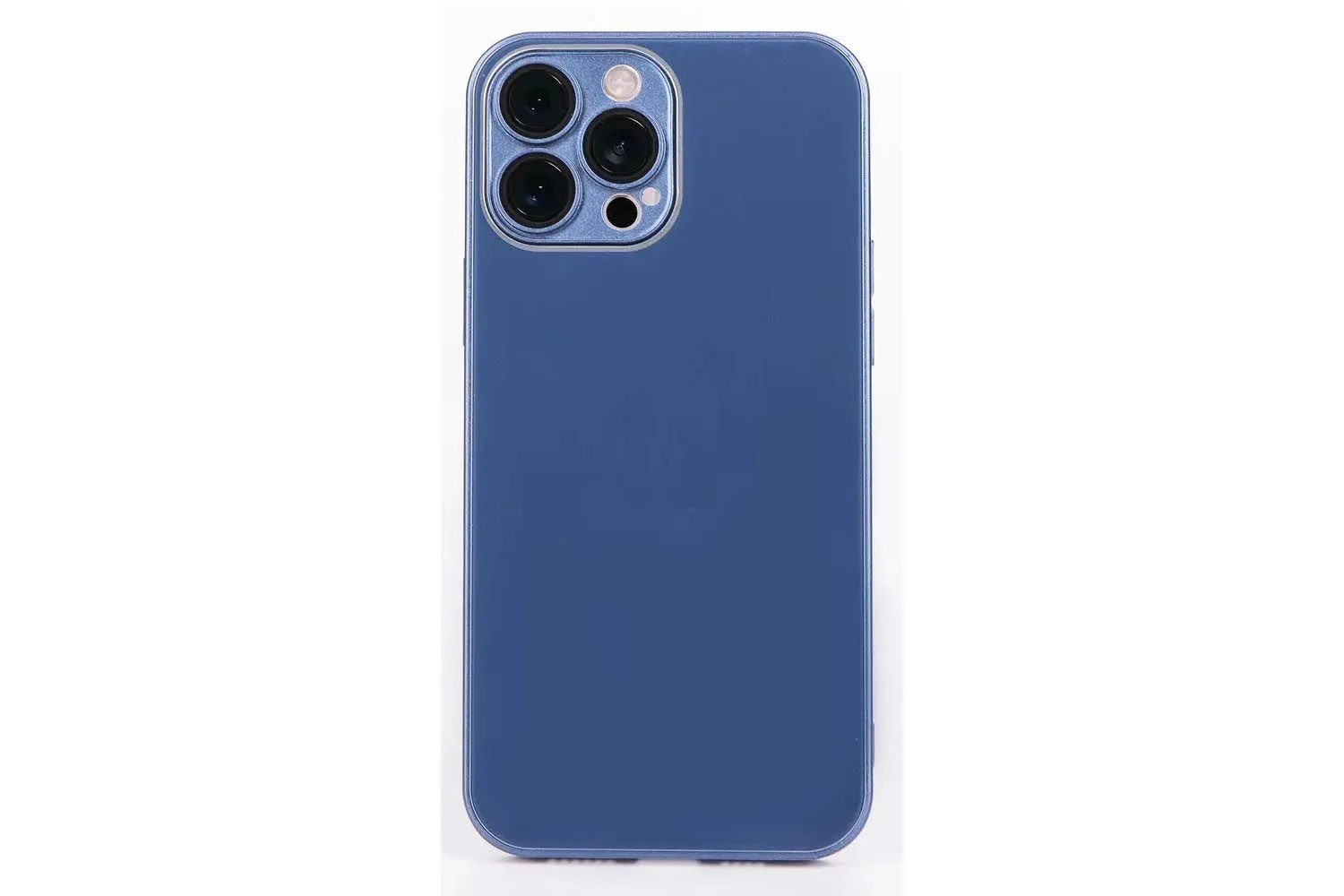 Чехол стеклянный с защитой под камеру для Apple IPhone 13 Pro Max Silicone+Glass CASE (фиолетовый)
