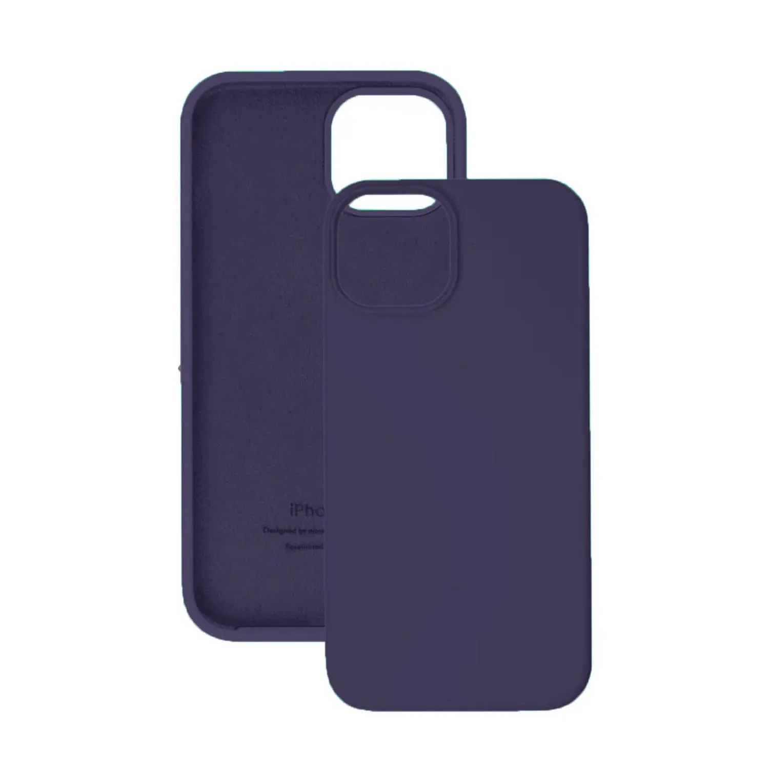 Чехол силиконовый для Apple iPhone 15 Pro (темно-фиолетовый)