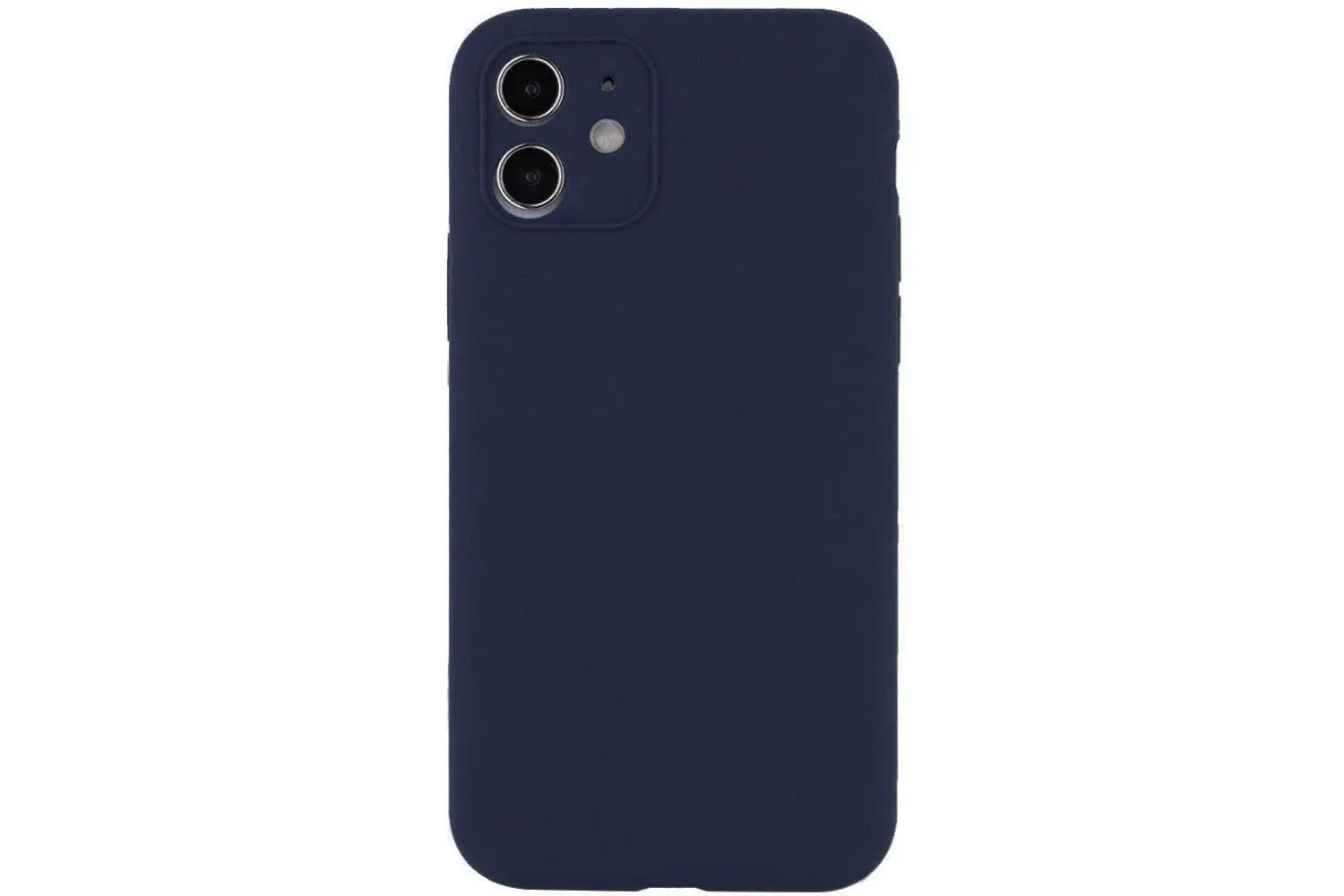 Чехол силиконовый с защитой камеры для Apple iPhone 11 (темно - синий) 