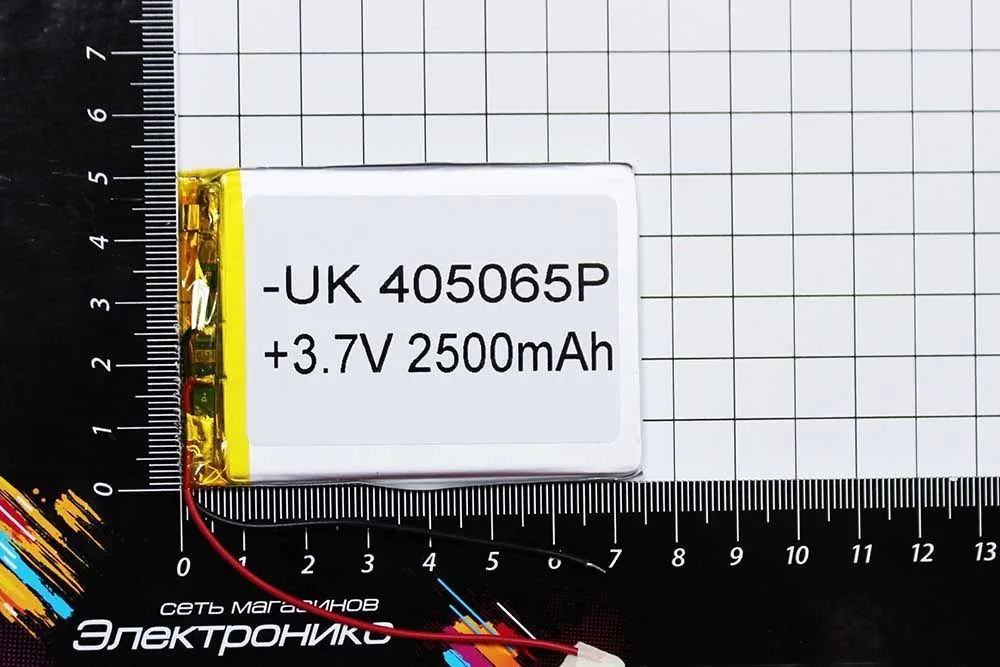Литий-полимерный аккумулятор UK405065P (96X70X3,5mm) 3.7V 2800mAh