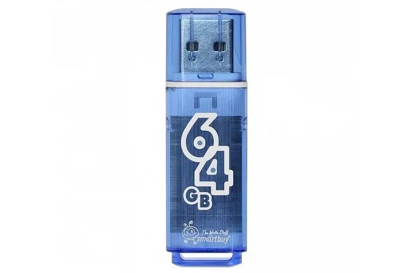 Флеш-накопитель USB 64GB SmartBuy Glossy (синий)