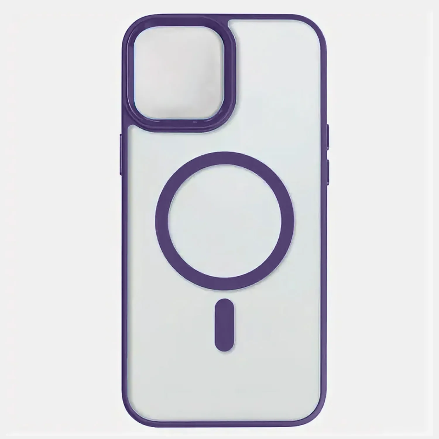 Чехол прозрачный для Apple iPhone 15 Pro Max с MagSafe (фиолетовый)