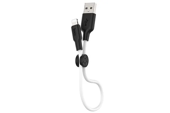 Кабель USB - Lightning HOCO X21 Plus 3A, 0.25м (черный-белый)