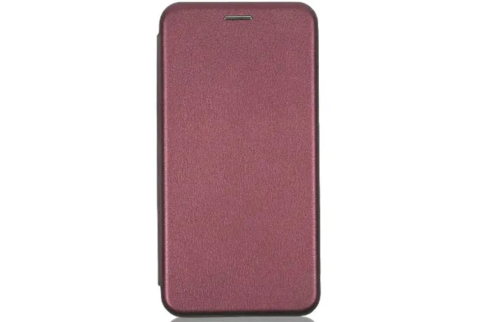 Чехол-книжка без бренда для Samsung Galaxy A71, PREMIUM, экокожа с силиконовым креплением (бордовый)