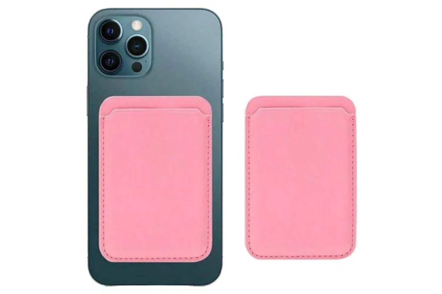 Кожаный Карт Холдер c Magsafe для Apple iPhone (розовый)