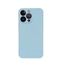 Чехол силиконовый с защитой камеры для Apple iPhone 13 Pro Max (голубой)