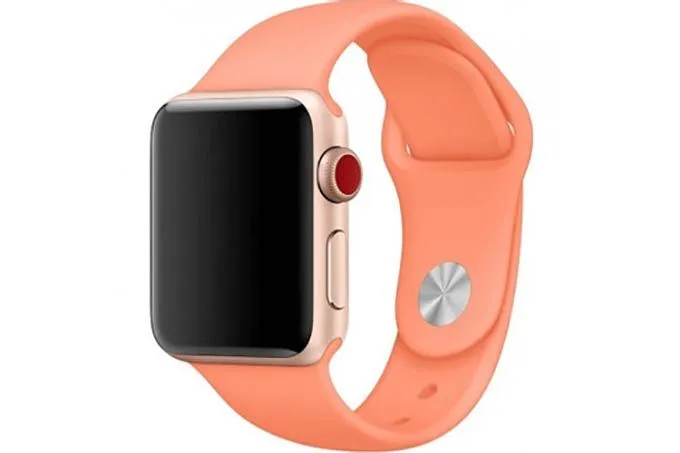 Ремешок силиконовый Apple Watch 38mm, 40mm (оранжевый)