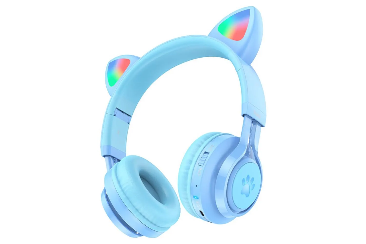 Наушники полноразмерные Bluetooth HOCO W39 Cat ear wireless (голубой)