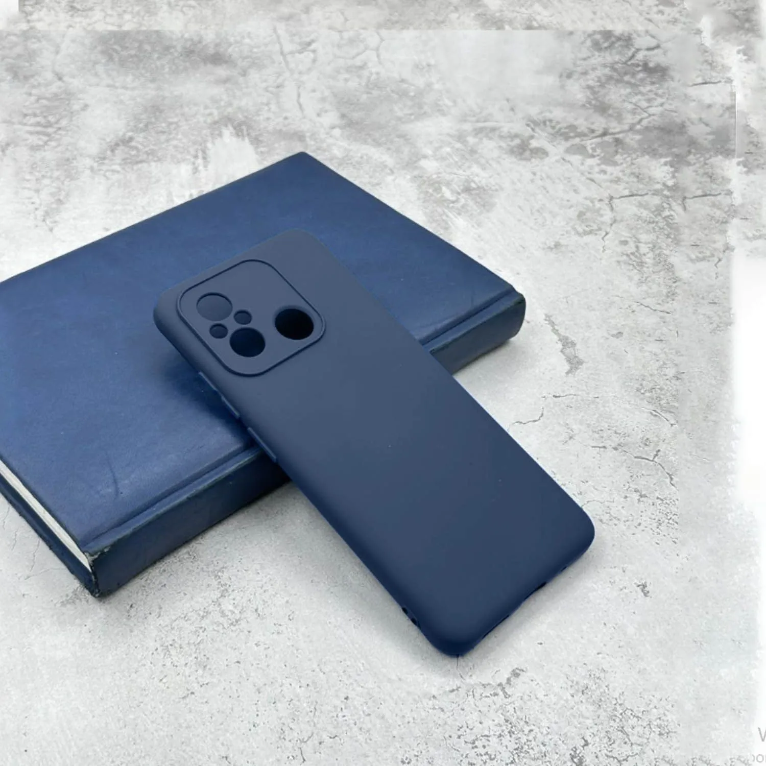 Силиконовый чехол FASHION CASE Xiaomi Redmi 12C (темно-синий)
