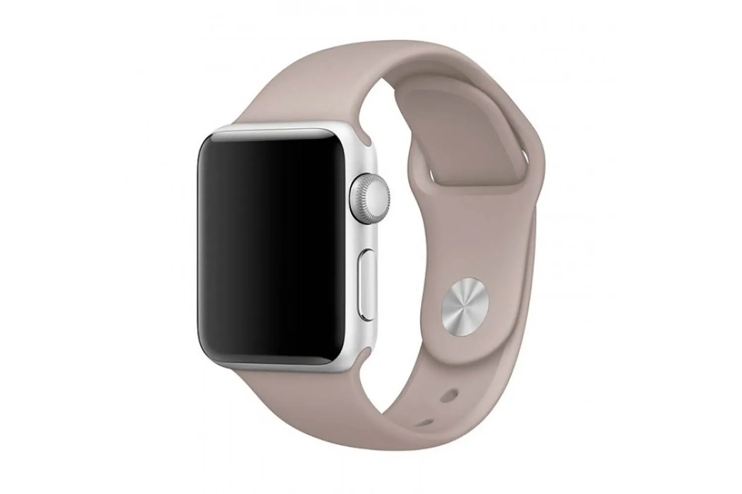 Ремешок силиконовый для Apple Watch 42mm/44mm (бежево-серый)