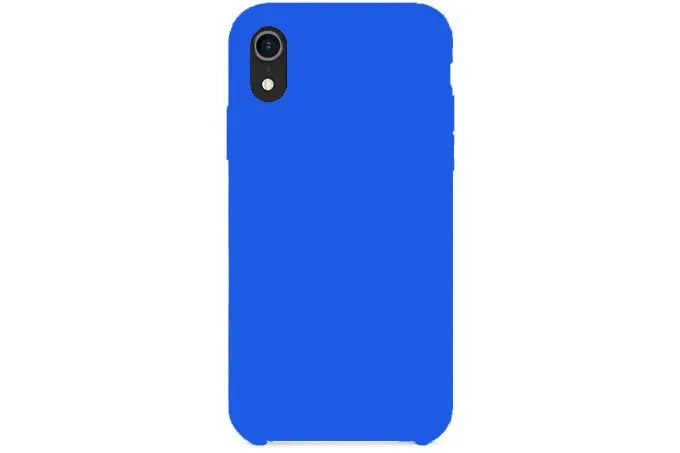 Чехол силиконовый для Apple iPhone Xr (насыщеный синий)