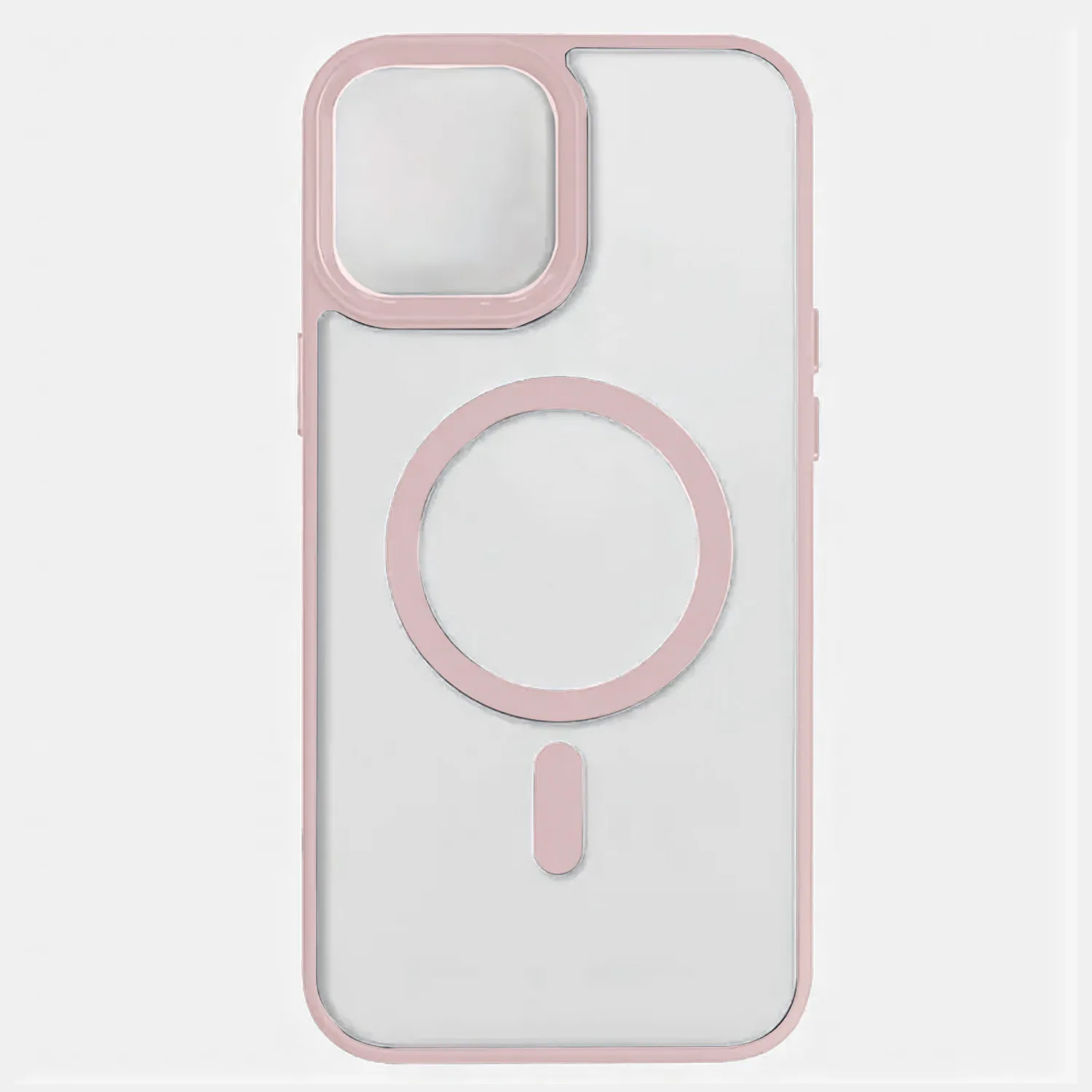 Чехол прозрачный для Apple iPhone 15 с MagSafe (розовый)