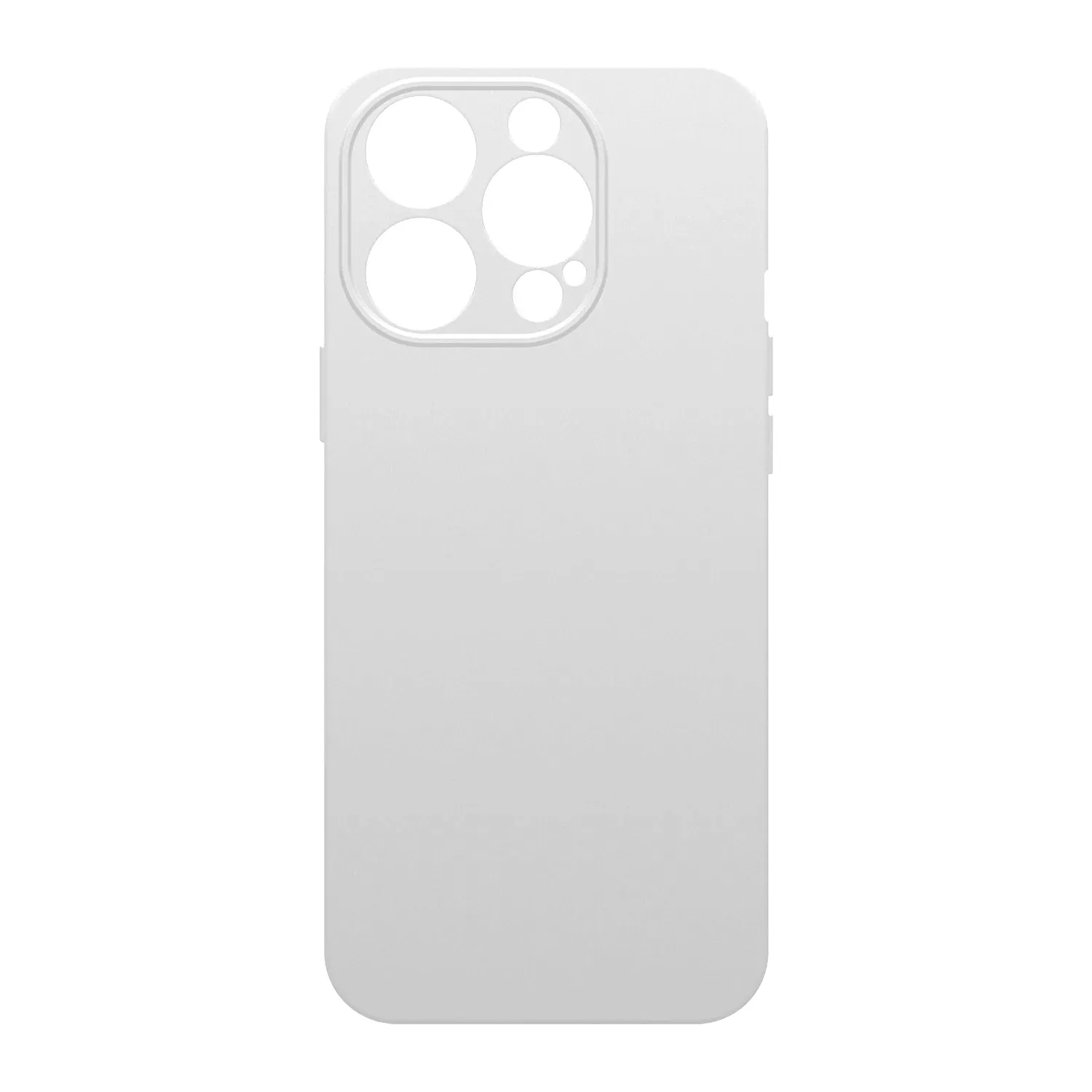 Чехол силиконовый с защитой камеры для Apple iPhone 15 Pro (белый)