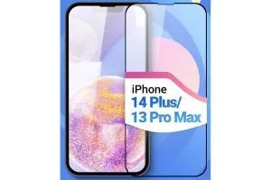 Противоударное закаленное стекло HOCO Apple iPhone 14 Plus, 13 Pro Max   Full HD G19 (черный)