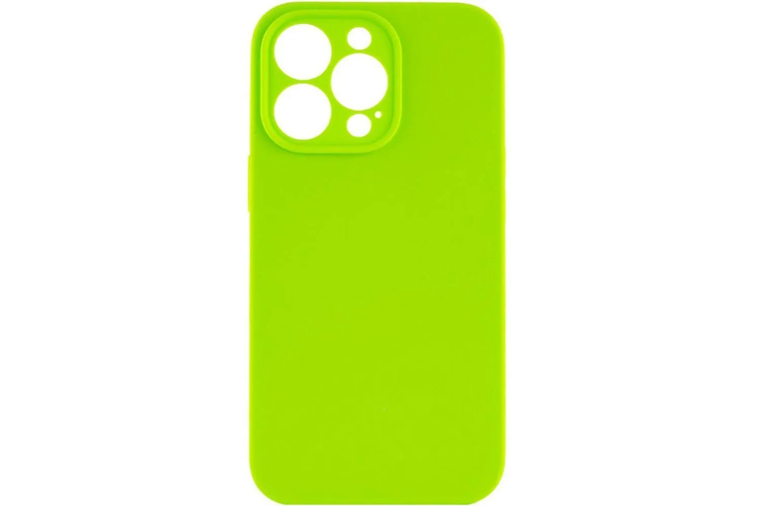 Чехол силиконовый с защитой камеры для Apple iPhone 13 Pro Max (ярко - зеленый)