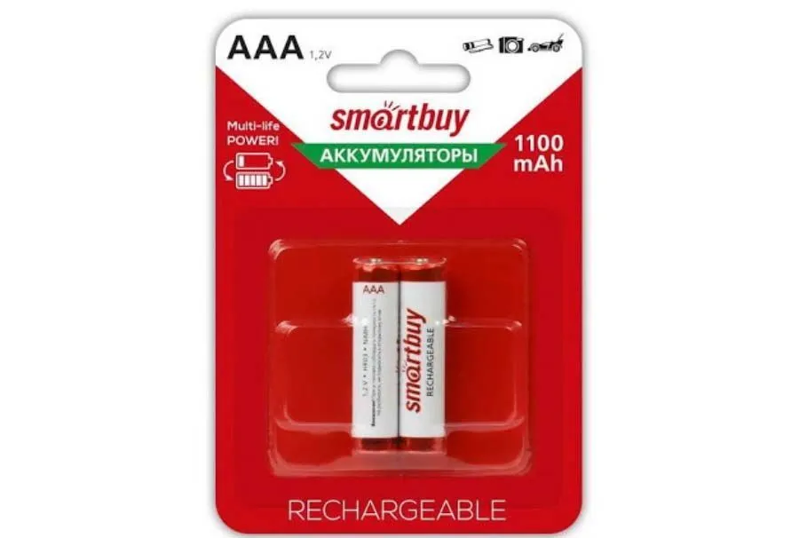 Аккумулятор Smartbuy R03 NiMh AAA (1100 mAh) (2 бл) (цена за один элемент)