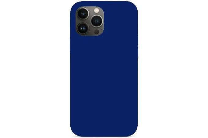 Чехол силиконовый для Apple iPhone 13 Pro (темный - синий)
