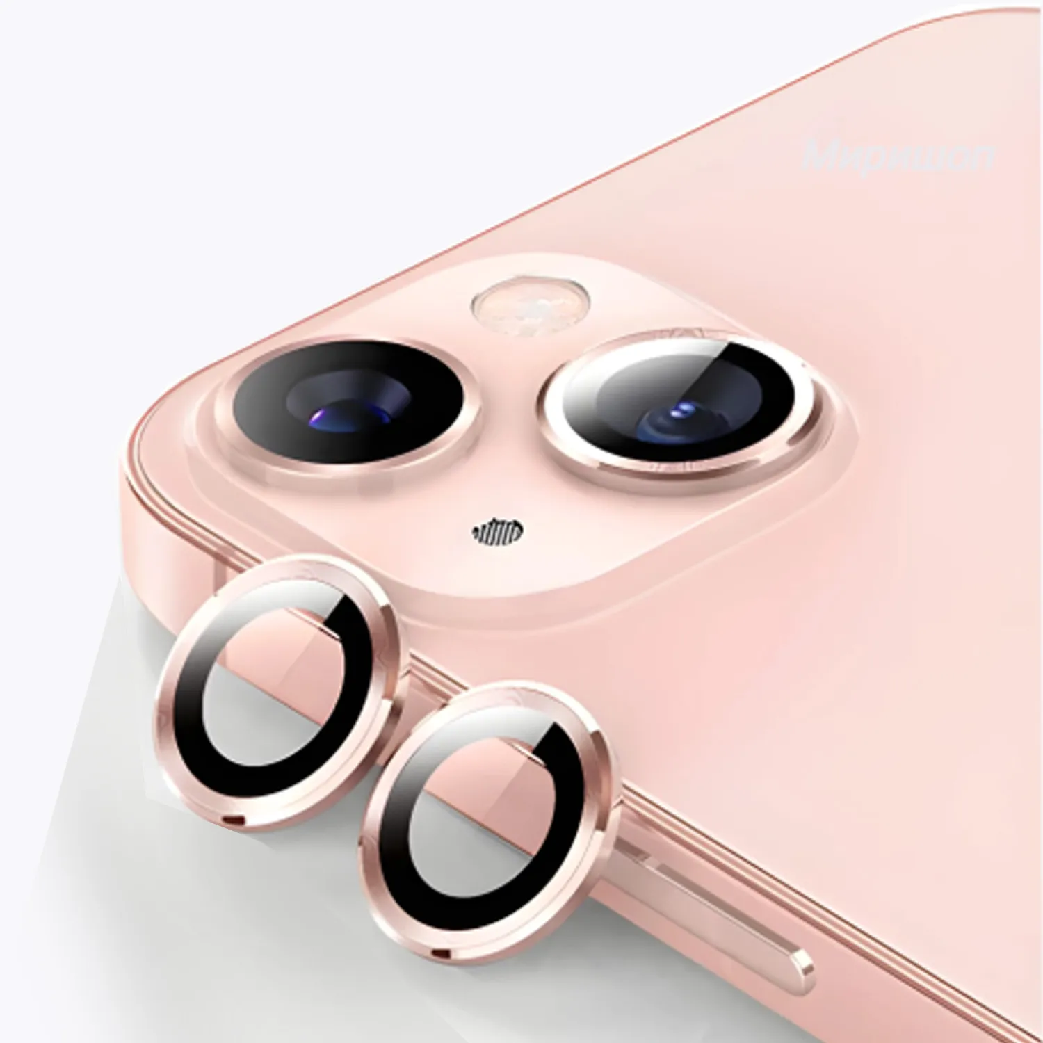 Защитные линзы для камеры Remax GL89 Apple iPhone 15, 15 Plus (розовый)