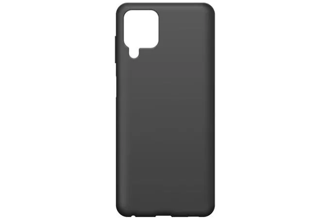 Чехол силиконовый без бренда для Samsung Galaxy A12 2020 Silicon Case Full, тонкий, матовый (черный)