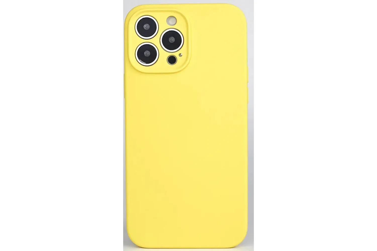 Чехол силиконовый с защитой камеры для Apple iPhone 13 Pro  (желтый)