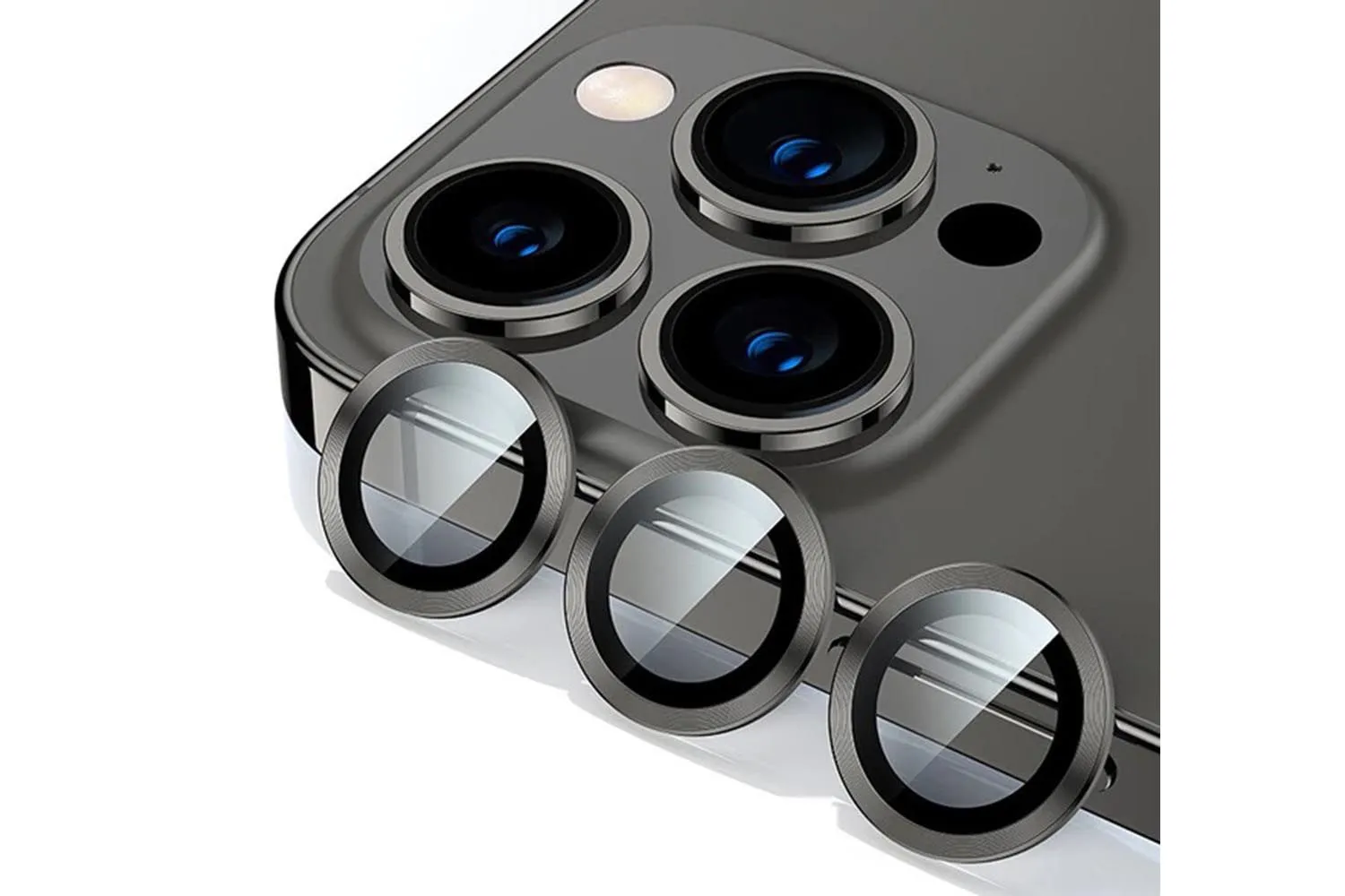 Защитные линзы для камеры Apple iPhone 12 Pro (графит)