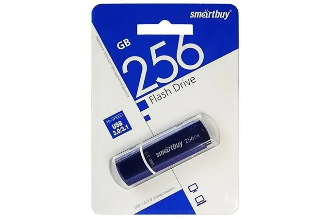 Флеш-накопитель USB 3.0 256GB SmartBuy Crown (синий)