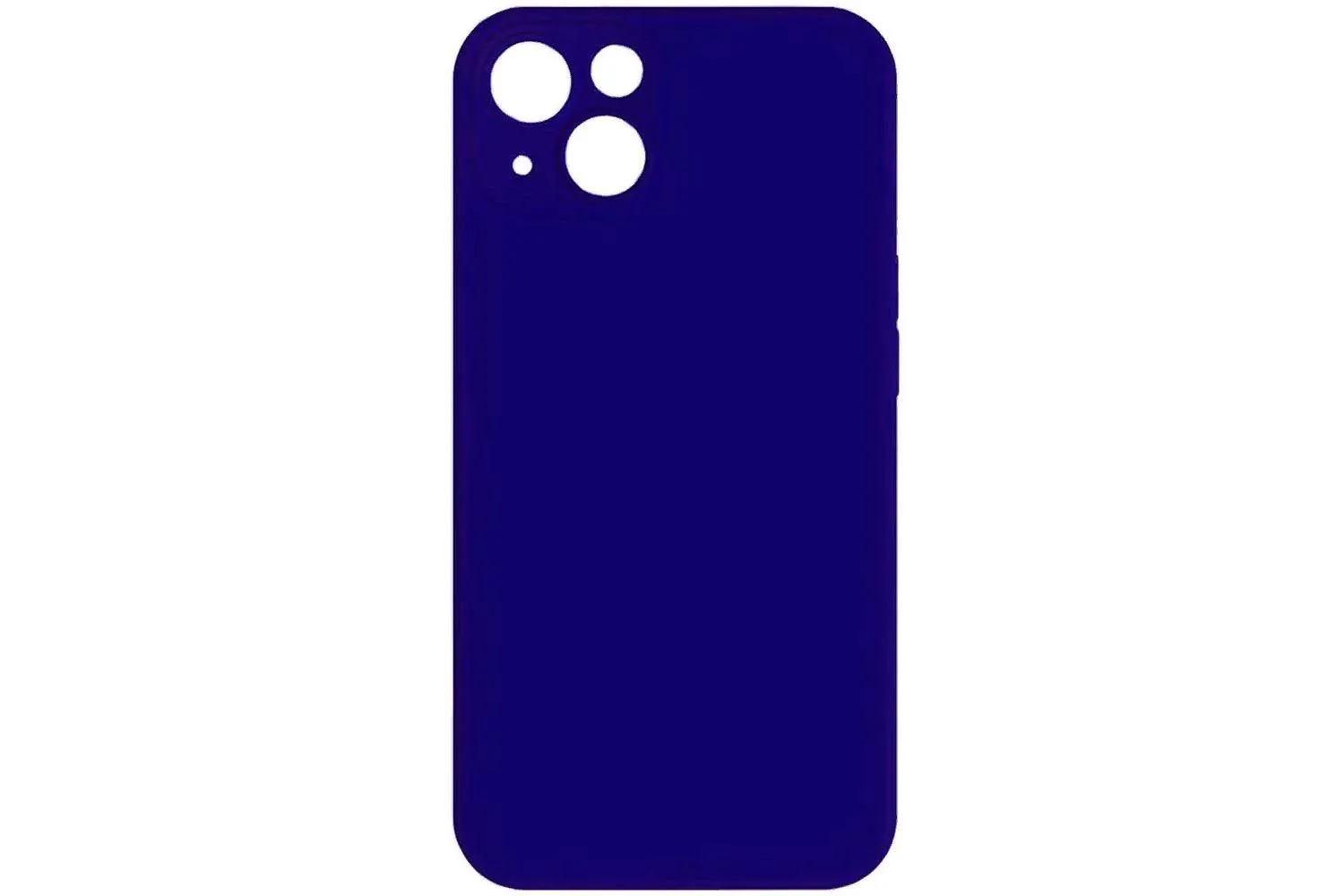 Чехол силиконовый с защитой камеры для Apple iPhone 14, iPhone 13 (ярко - синий)