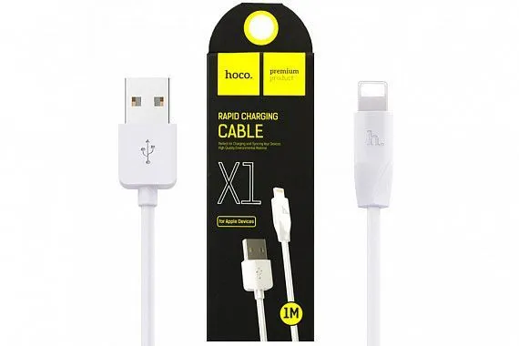 Кабель USB - Lightning HOCO X1 Rapid, 1м (белый)