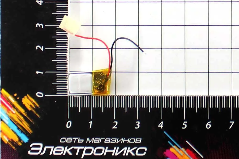 Литий-полимерный аккумулятор 041015P (10X15X4mm) 3.7V 100mAh