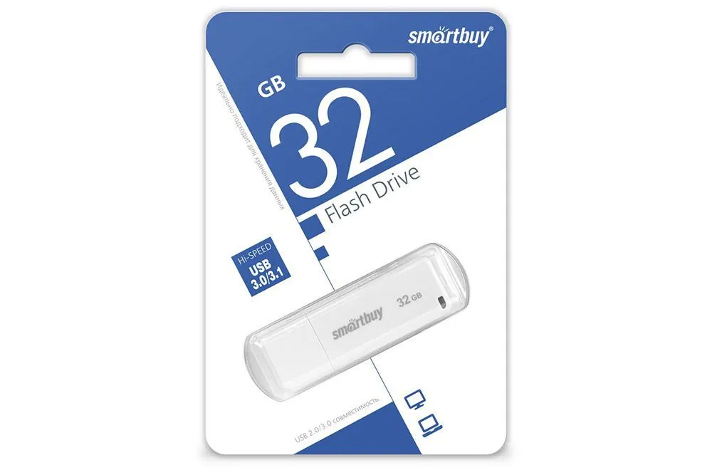 Флеш-накопитель USB 3.0 32GB SmartBuy LM05 (белый)