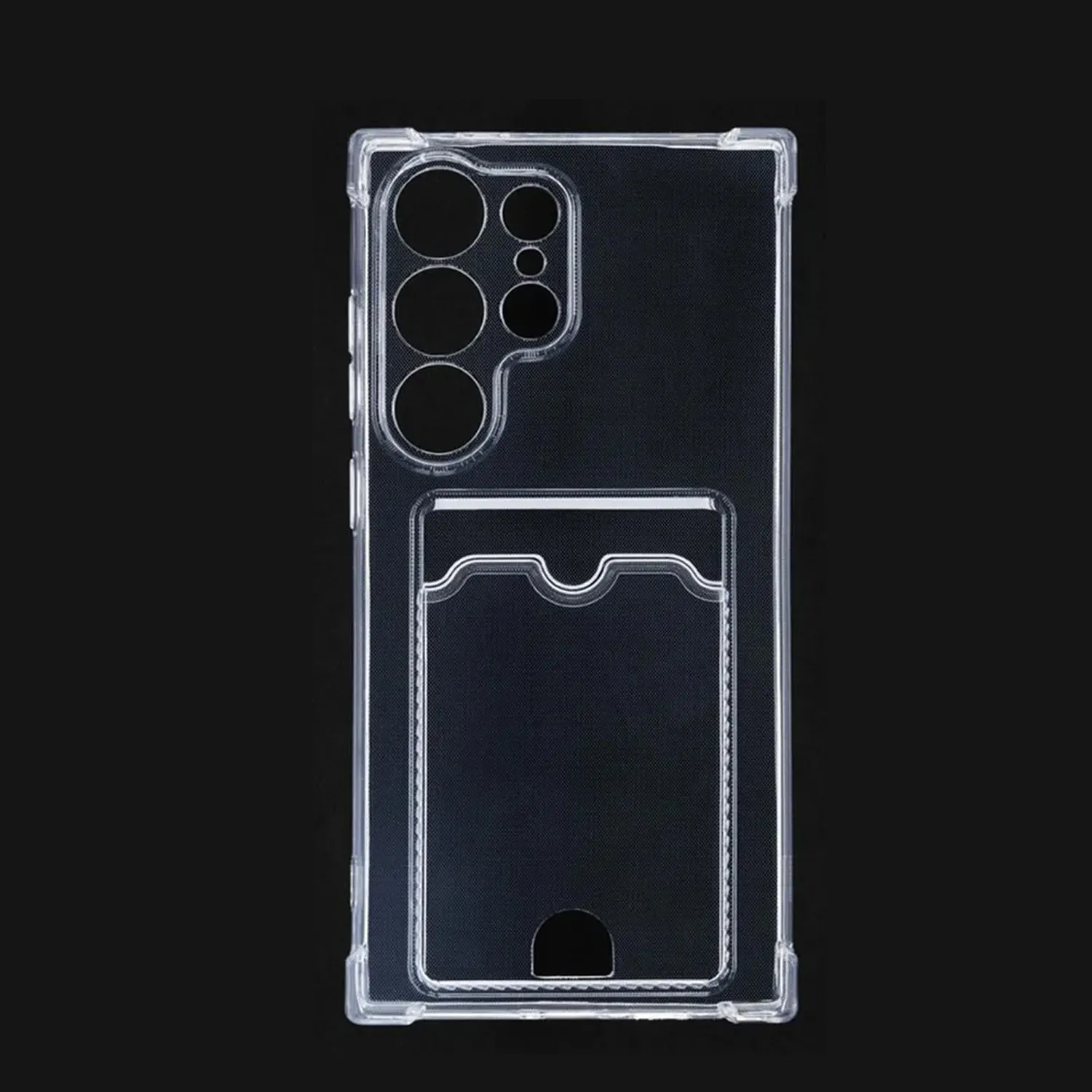 Силиконовый чехол с кармашком под карточку для Samsung Galaxy S24 ULTRA