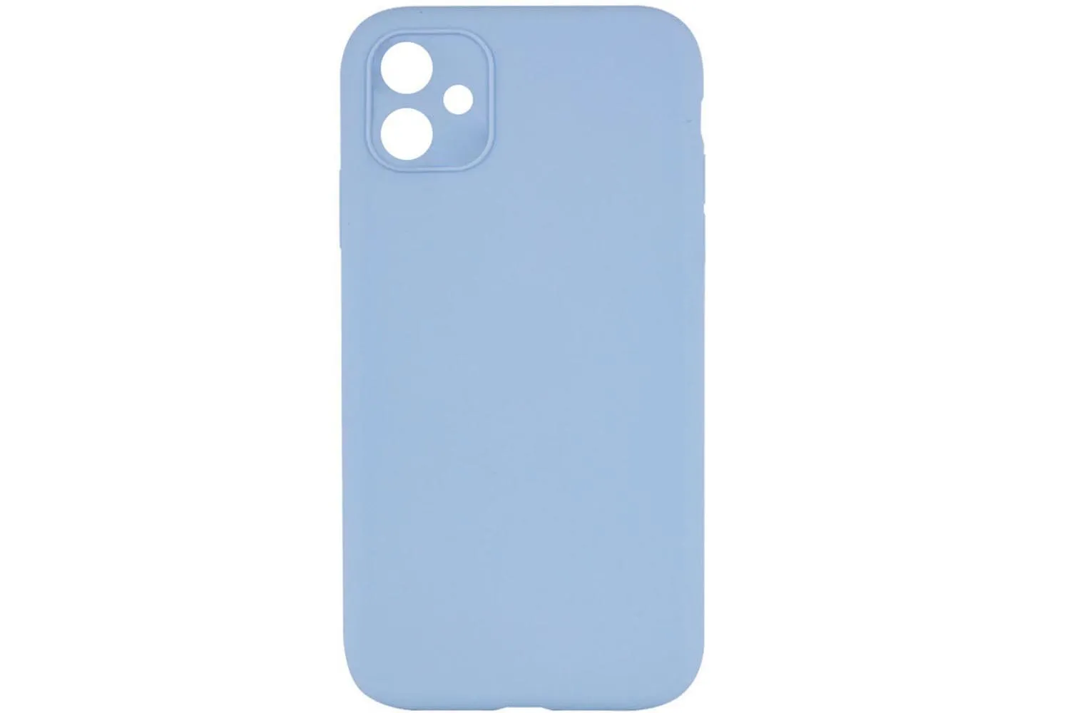 Чехол силиконовый с защитой камеры для Apple iPhone 12 (голубой) 