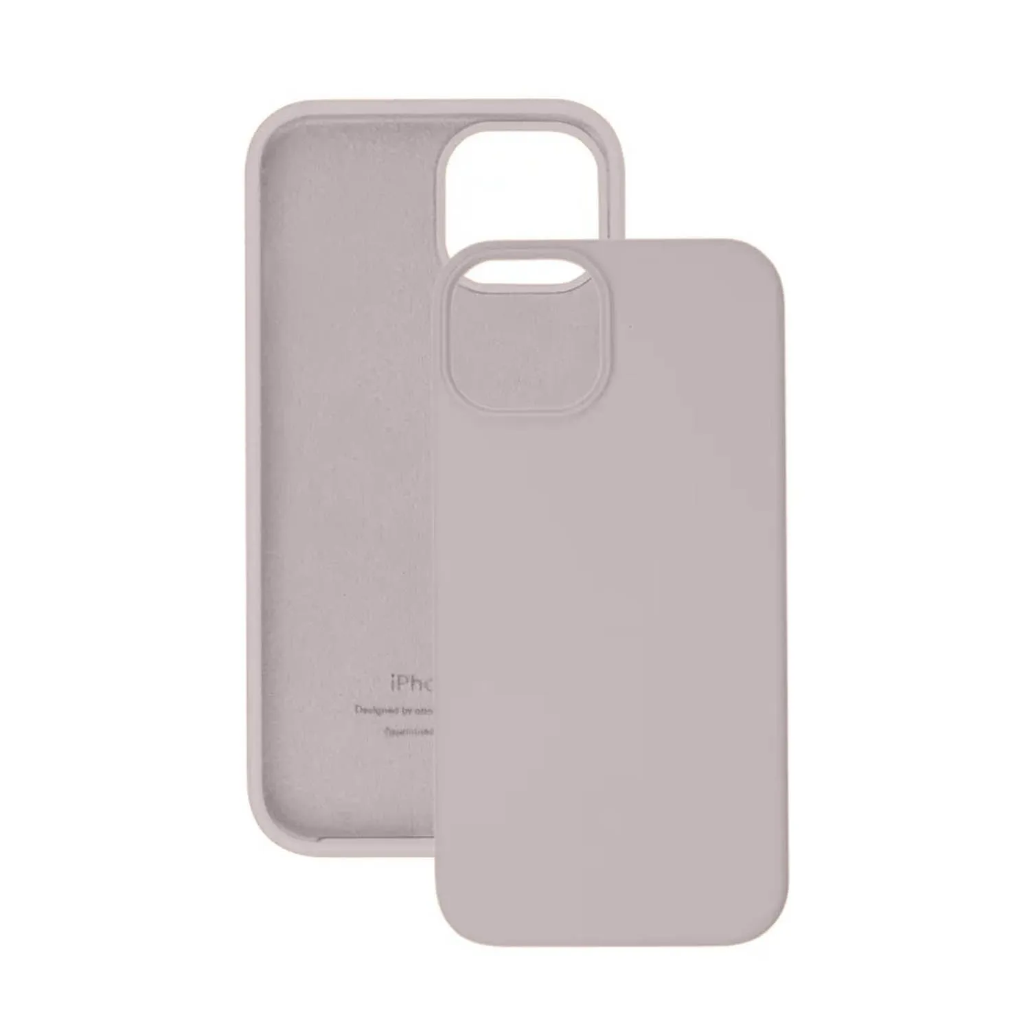 Чехол силиконовый для Apple iPhone 15 Pro (серый песок)