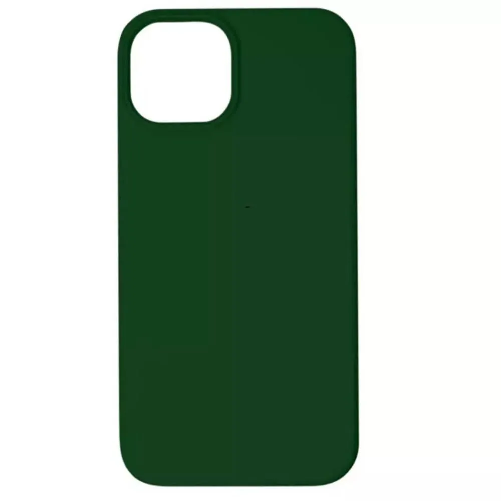 Чехол силиконовый для Apple iPhone 14, iPhone 13 (тёмно-зелёный)