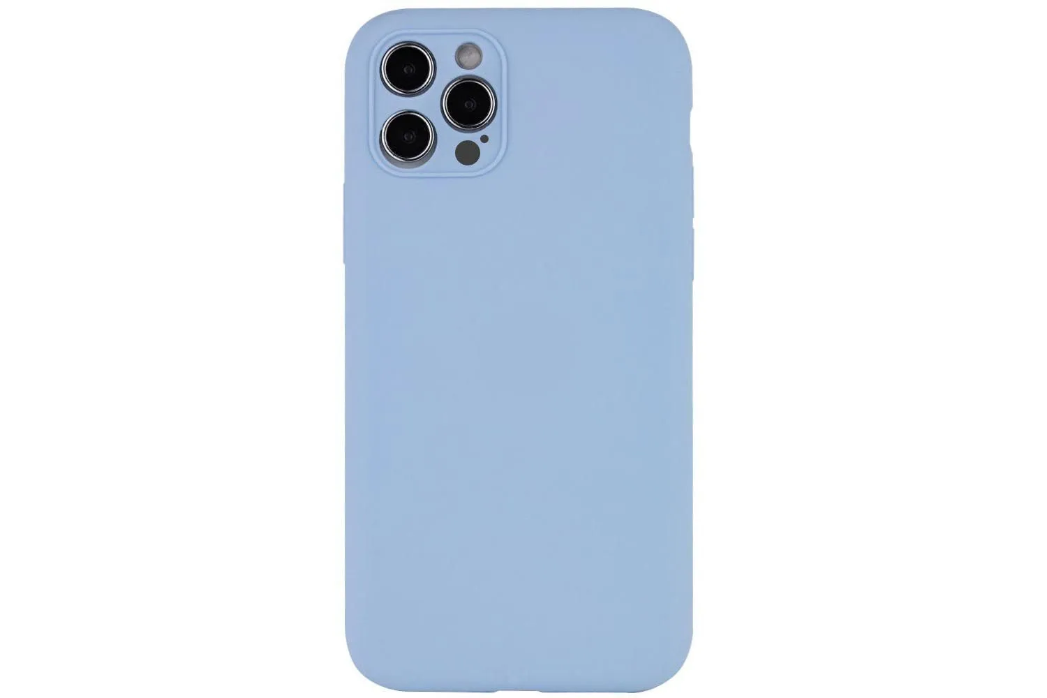 Чехол силиконовый с защитой камеры для Apple iPhone 14 Pro (голубой)