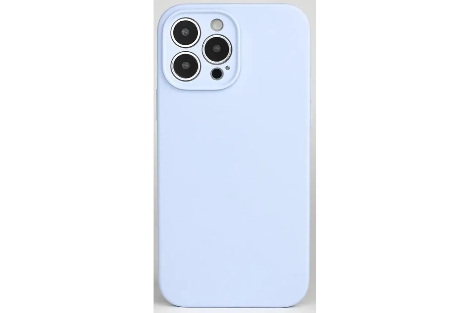 Чехол силиконовый с защитой камеры для Apple iPhone 13 Pro  (голубой)