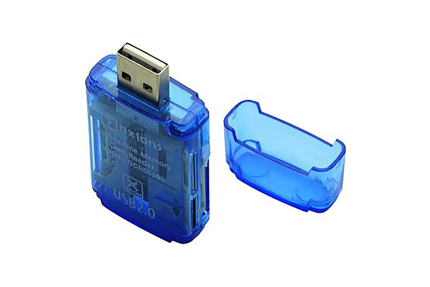 Картридер OXION OCR002BL,(синий), USB 2.0 (SD,MS,M2,TF(microSD) до 32 Гб