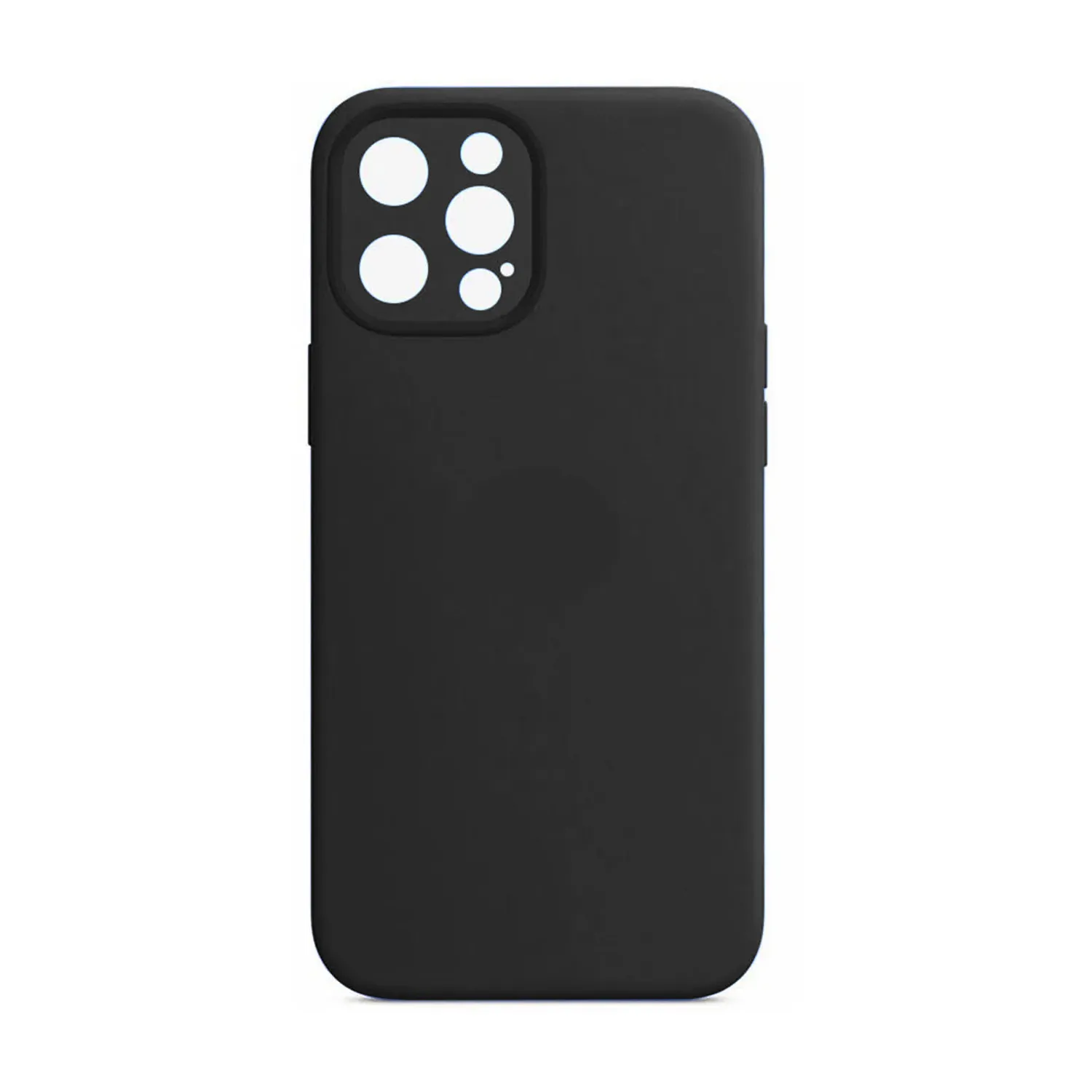 Чехол силиконовый с защитой камеры для Apple iPhone 15 Pro Max (черный)