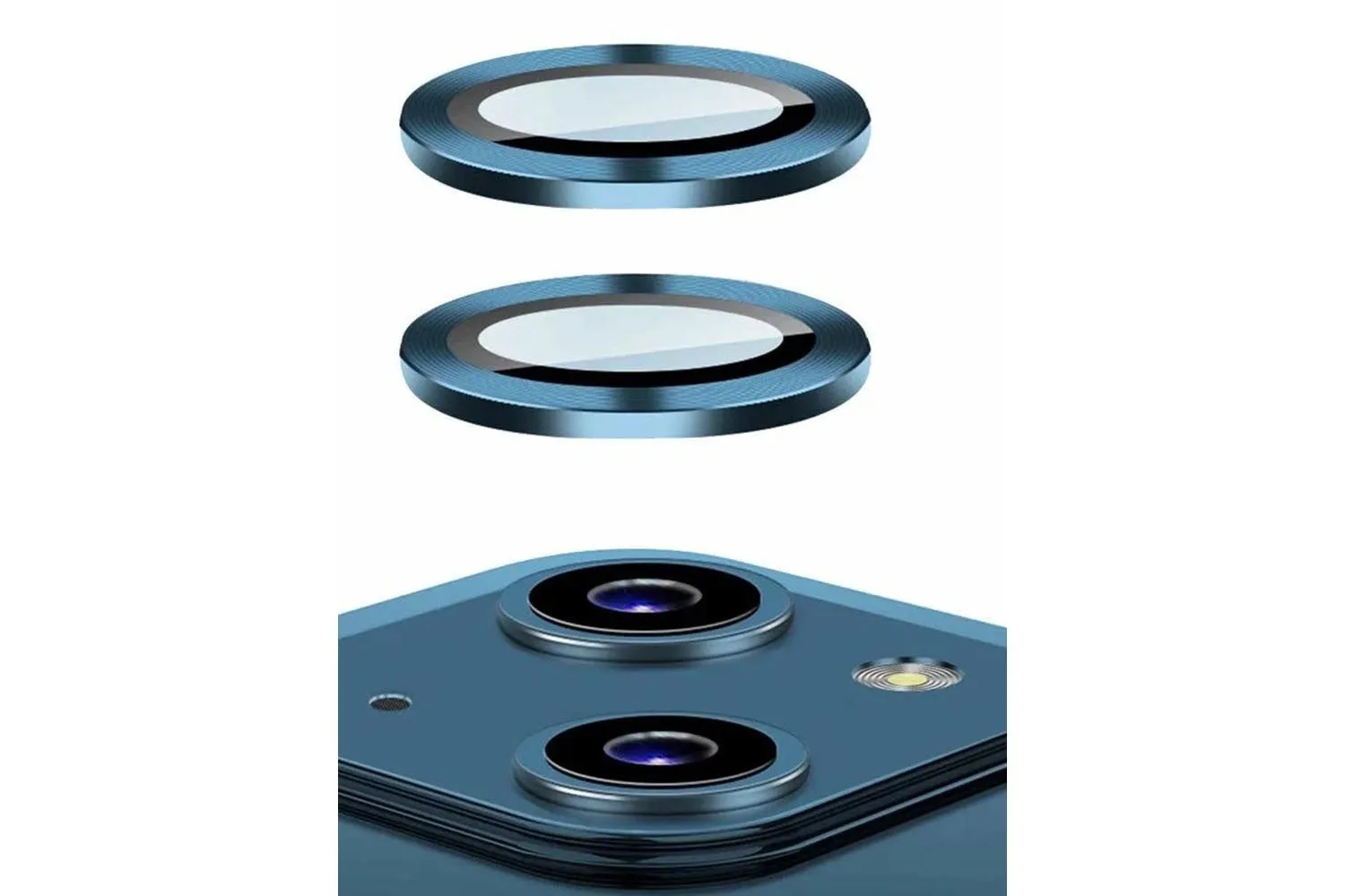 Защитные линзы для камеры Apple iPhone 13, 13 mini (голубой)