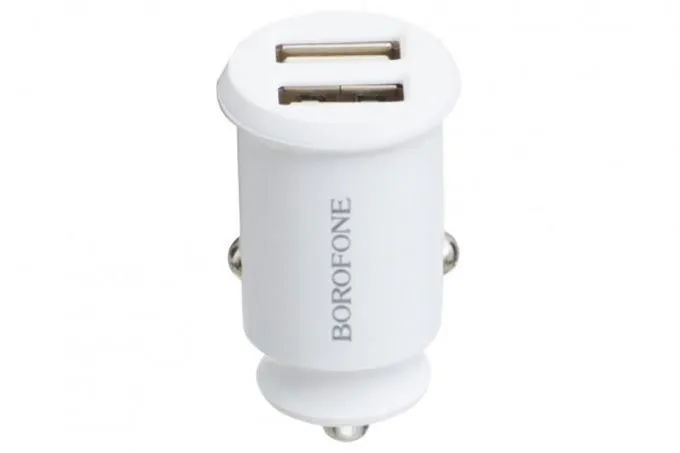 Автомобильное зарядное устройство Borofone BZ8 MaxRide 2 USB 2.4A (белый)