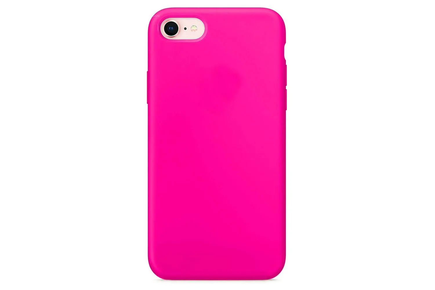 Чехол силиконовый для Apple iPhone 7, iPhone 8, iPhone SE 2020 (ярко-розовый)