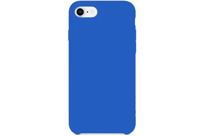 Чехол силиконовый для Apple iPhone 7, iPhone 8, iPhone SE 2020 (синий)