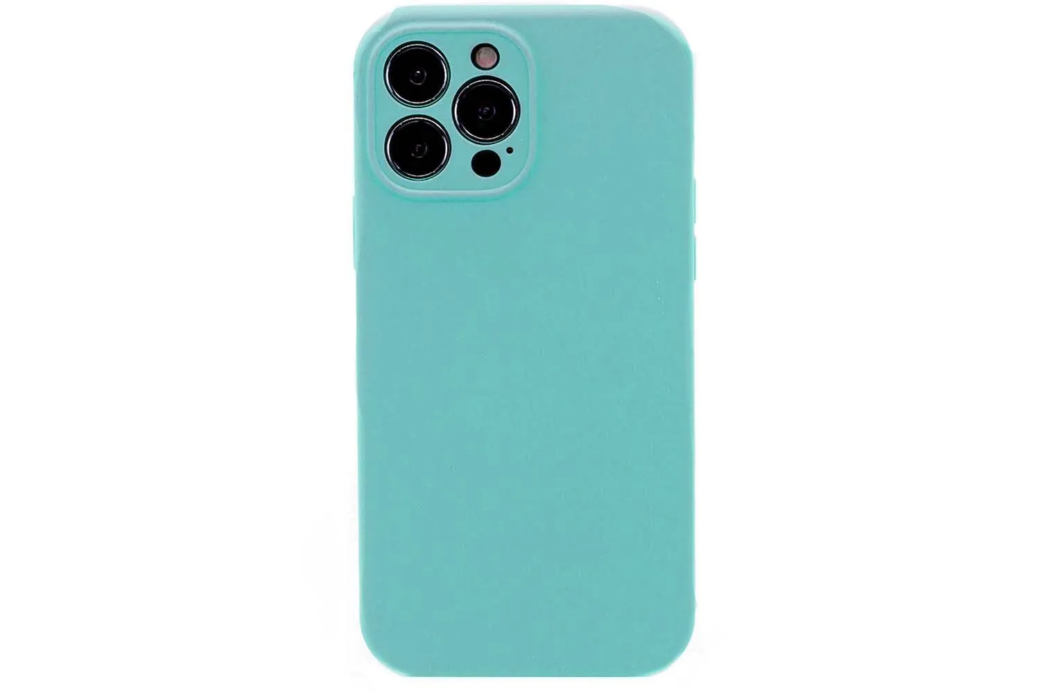 Чехол силиконовый с защитой камеры для Apple iPhone 13 Pro Max (бирюзовый)