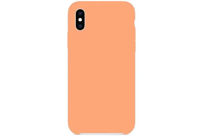 Чехол силиконовый для Apple iPhone Xs Max (бледно-оранжевый)