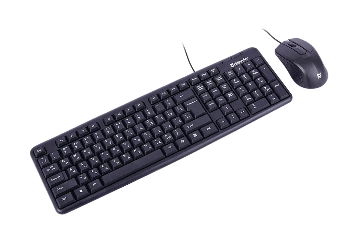 Компьюторный набор DEFENDER Dakota C-270 RU клавиатура+мышь, проводная (черный)