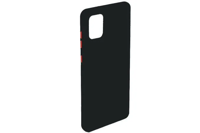 Чехол силиконовый без бренда для Samsung Galaxy M11, Button (черный)