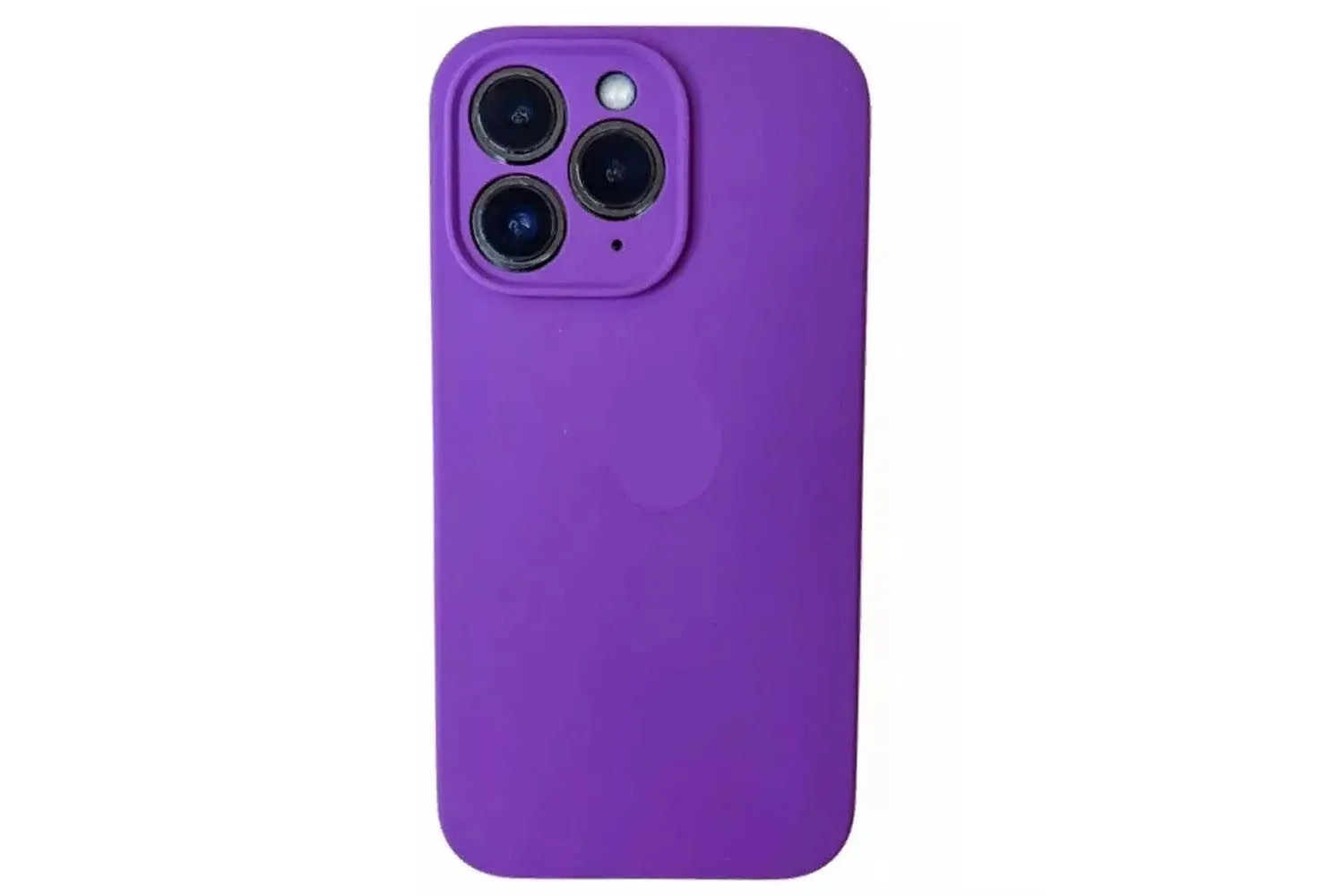 Чехол силиконовый с защитой камеры для Apple iPhone 12 Pro (фиолетовый)