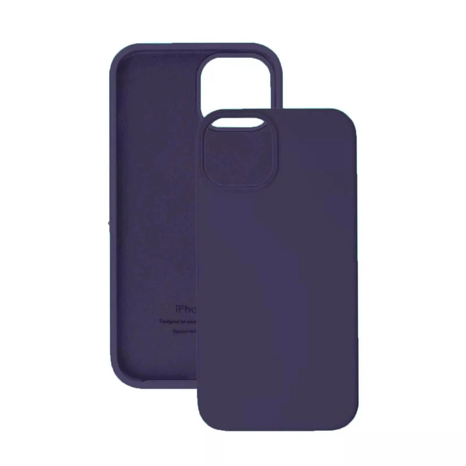Чехол силиконовый для Apple iPhone 14, iPhone 13 (темно-фиолетовый)
