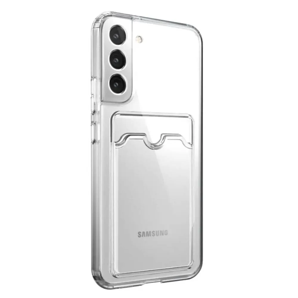 Силиконовый чехол с кармашком под карточку ANTI-SHOCK (с усиленными углами) Samsung Galaxy S22