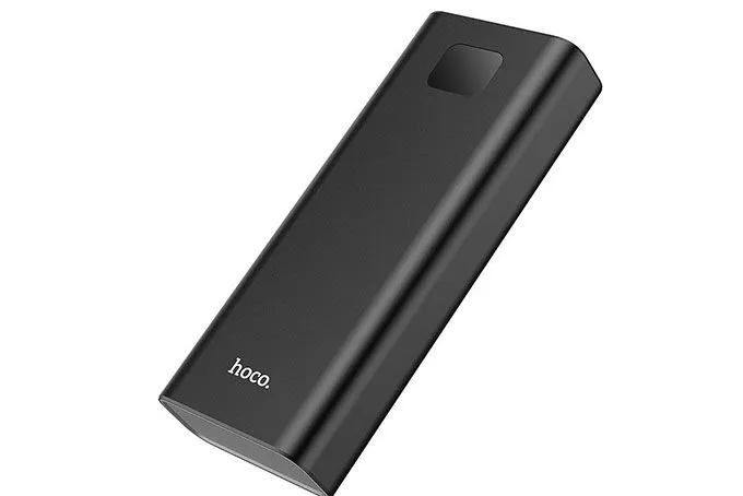 Внешний аккумулятор Power Bank HOCO J46, 10000mAh, 2 USB, Micro, Lightning и Type-C, дисплей(чёрный)
